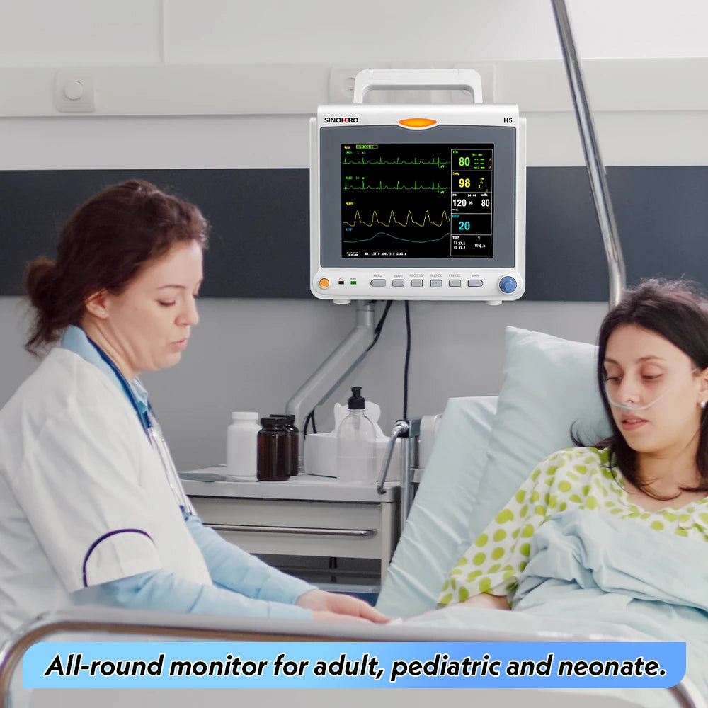 6-Parameter Patient ECG Vital Sign Monitor