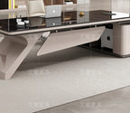 Light luxury boss table, simple modern desk, large desk manager, office desk and chair combination