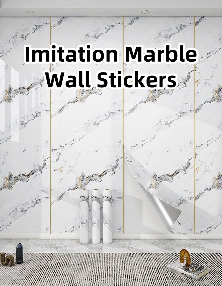 Thick Foam Self Adhesive Wall Stickers Imitation Marble Wallpapers for Bedroom Home Decor Waterproof Peel and Stick Wall Panels