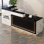 Luxury Simple Reception Desk Logo Salon Decorations Modern Reception Desk Office Beauty Mostrador Recepción Commercial Furniture