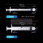 50pcs 1ml/3ml/5ml Plastic Disposable Injector Syringe For Refilling Measuring Nutrient Luer Lock Syringe Ink Injection Dental