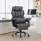 Big and Tall High Back Executive Task Chair Linen Fabric Breathable Keeping you cool Home Office Chairs