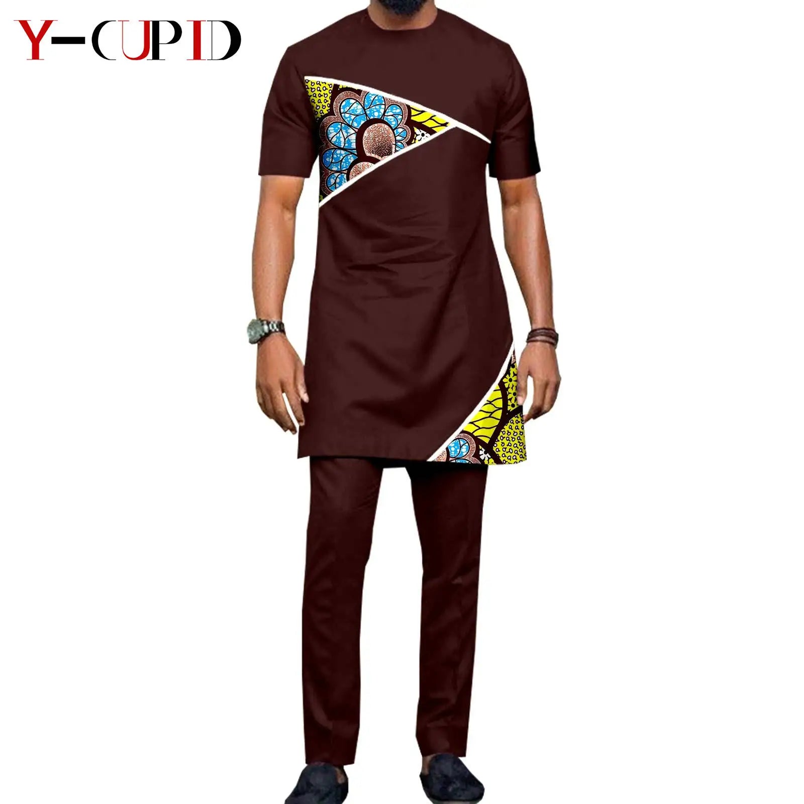 African Dresses for Women Matching Couple Outfits Bazin Riche Dashiki Slim Tassel Print Long Dresses for Party Vestidos Y23C009