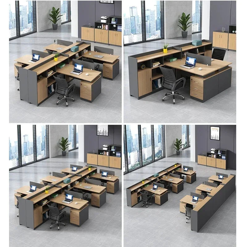New Arrival New Office Desk And Chair Design Partition Modern Office Cubicles Staff Workstation Desk For Multi-person Office
