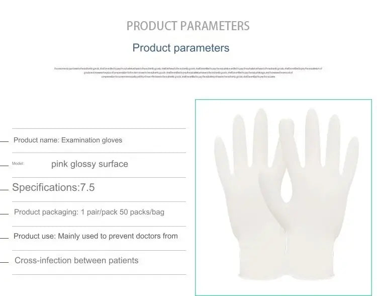 10 pcs Medical Disposable Protective Latex Rubber Gloves For Surgical Examination In Operating Room For Doctor Food Laboratory