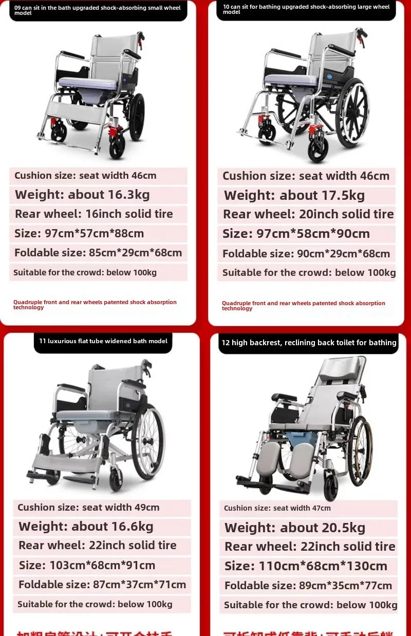 Wheelchair Wheelchair Folding Lightweight Small Elderly Special Disabled Portable Hand Push Scooter
