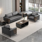 Office sofa coffee table combination simple president boss room office reception front desk reception leather