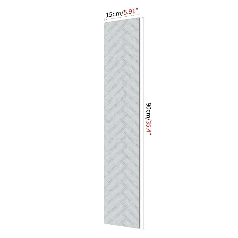 15x90cm Waterproof 3D Self-Adhesive thick Wood Grain Floor sticker Wallpaper Wall Sticker Living Room Toilet Kitchen Home Decor