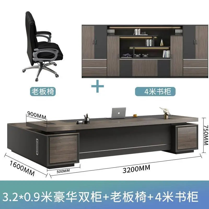 Boss desk light luxury chairperson room manager chair combination simple modern president desk furniture