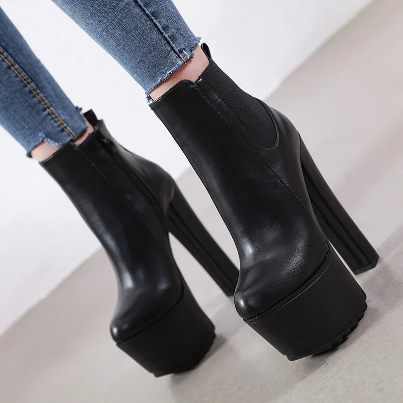 Platform Chelsea Ankle Boots