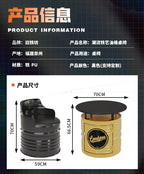 Industrial wind oil drum table and chair combination milk tea barbecue restaurant indoor and outdoor wrought iron furniture can