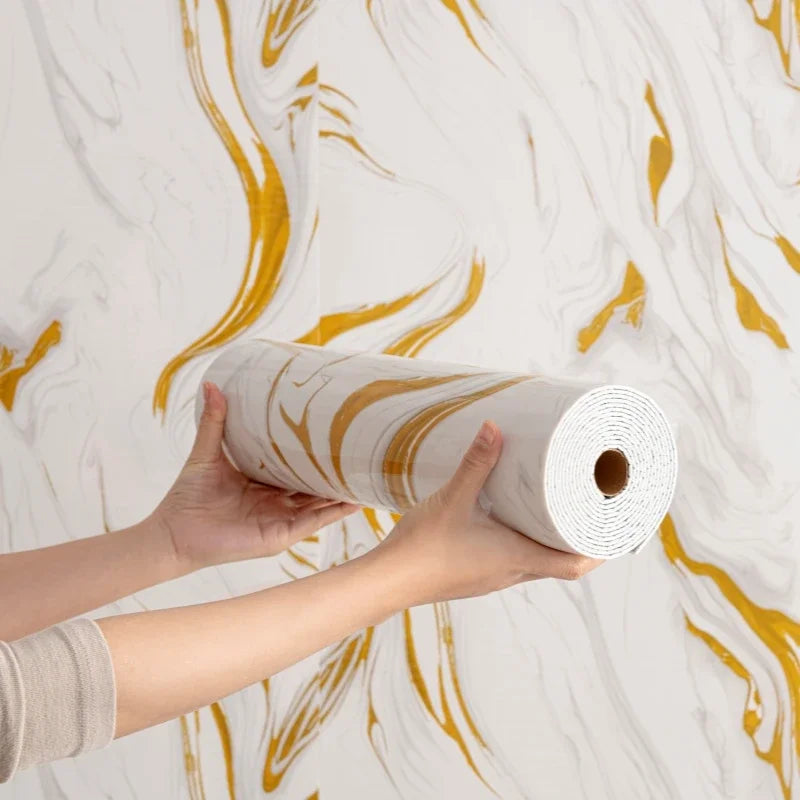Thick Foam Self Adhesive Wall Stickers Imitation Marble Wallpapers for Bedroom Home Decor Waterproof Peel and Stick Wall Panels