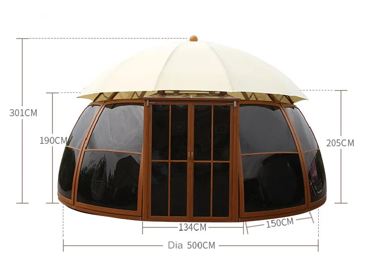 UFO Aluminum Patio Gazebo Canopy & Pergola for Outdoor Space