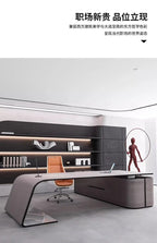 European High Quality Office Desk Cheap Executive Study Standing Office Desk Storage Floor Boss Wooden Escritorio Furniture