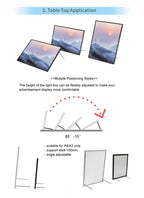 Advertising light box wall panel restaurant menu