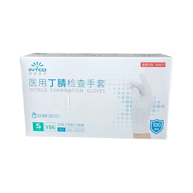 Medical Gloves Disposable White NitrileY86Durable Protective Medical Surgical Inspection Food Grade