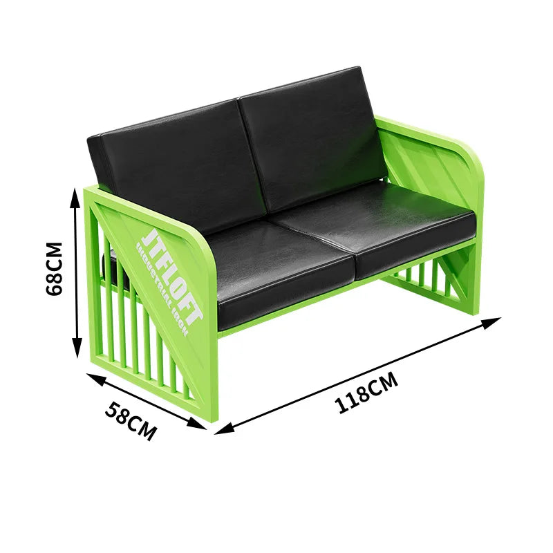 Industrial style Internet celebrity milk tea shop table and chair combination bar hot pot burger hotel coffee western restaurant