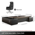 Modern Wooden Boss Office Desks Light Luxury Office Furniture Design with Storage Cabinet Study Desk Commercial President Desk