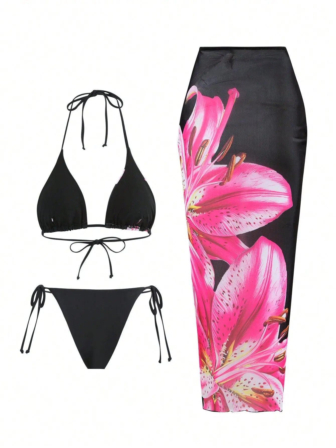 Flower Print Bikini Set