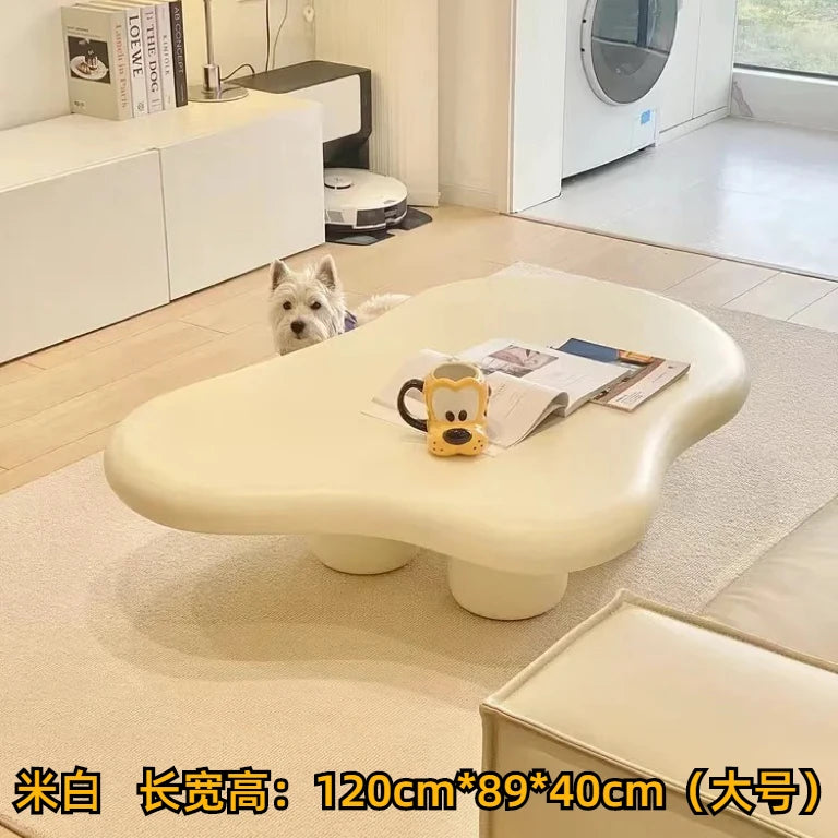 Nordic Clouds Coffee Table - Cream Modern Minimalist Tea Table for Living Room Furniture