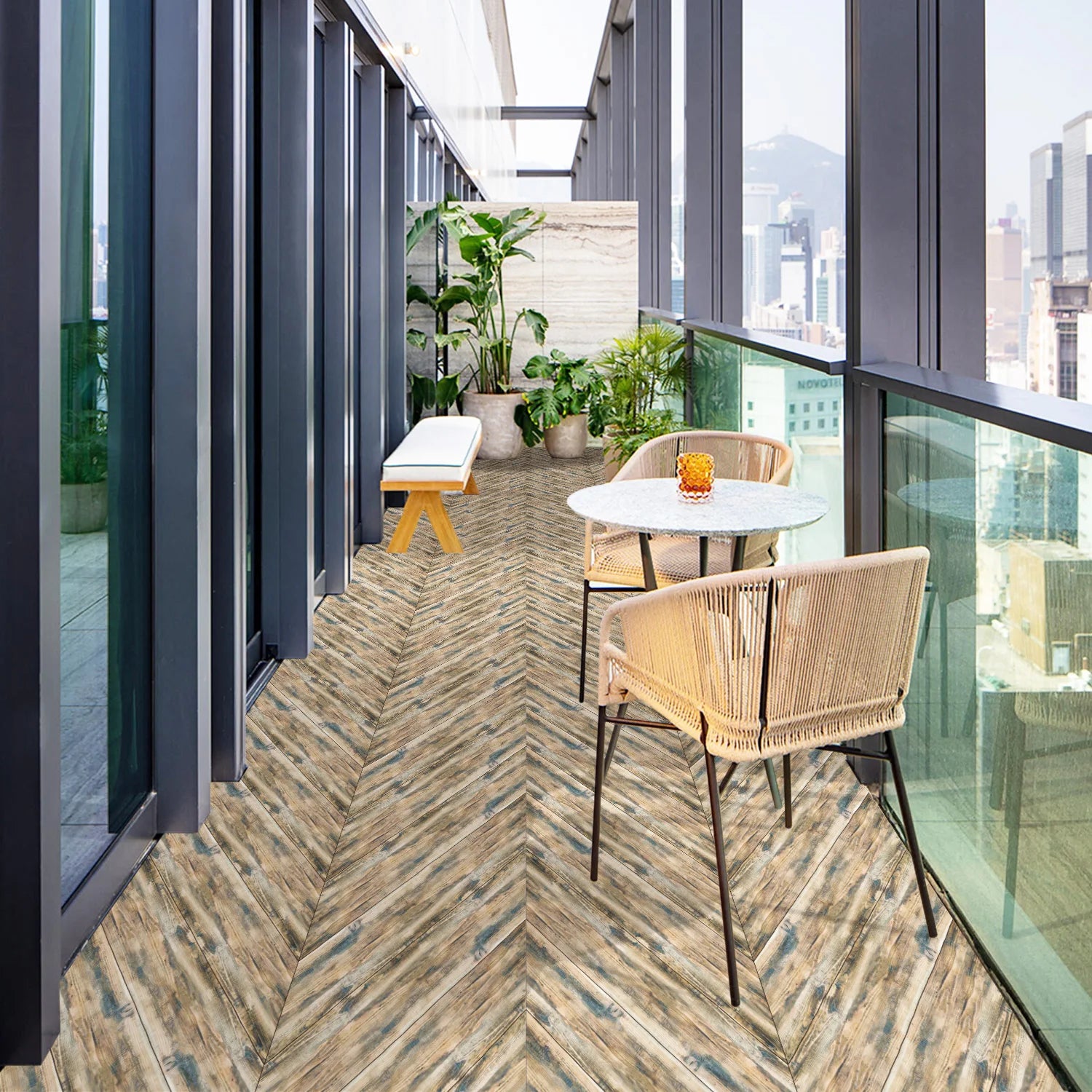 Simple Wood Grain PVC Floor Stickers For Corridors Living Rooms Wall And Floor Decorations Waterproof Self-Adhesive Wall Sticker