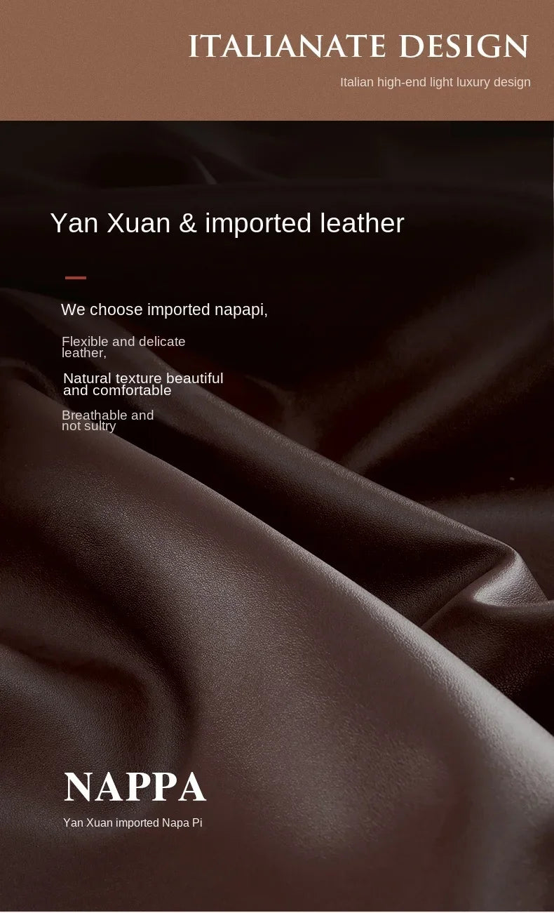 Genuine Leather Boss Chair, Office Chair, Comfortable for Long Periods of Sitting, Can Lie Down for Nap, Computer Swivel Chai