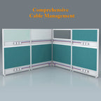 Cubicle Office Furniture Aluminum Profile Partition Modern 6 Person Workstation Desk