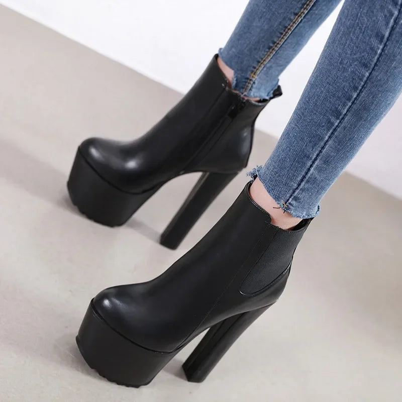 Platform Chelsea Ankle Boots