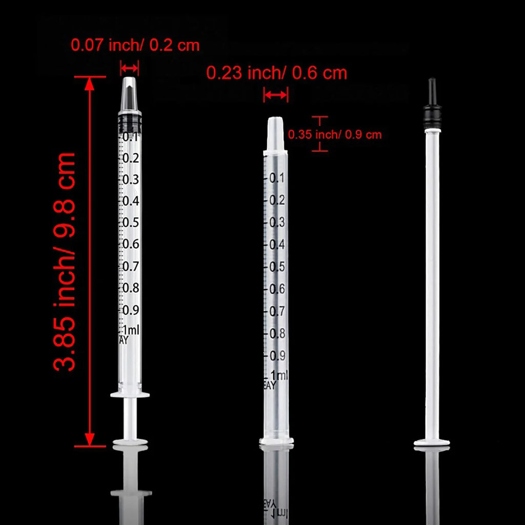 1ml Syringes + 30G 13MM Injection Needles Drawing Needles Injection Tool Sharp Pointed Needles Disposable Needle
