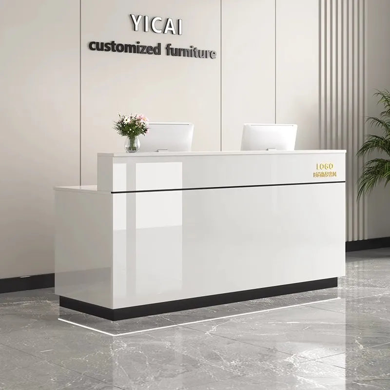Counter Desk For Shops Counter Reception Beauty Salon Reception Desk Cashier Drawers Empfangstheke Kosmetik Office Furniture