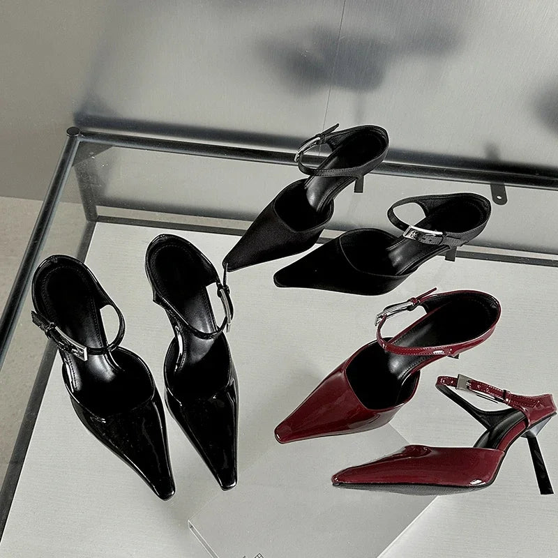 Pointed Toe Mule Heels