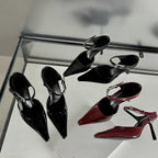 Pointed Toe Mule Heels
