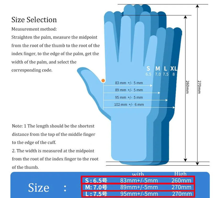 50 Pairs of Disposable Medical Rubber Inspection Gloves Natural Rubber High Elastic Thickening Skid Resistance Wear Spot