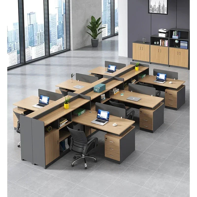 New Arrival New Office Desk And Chair Design Partition Modern Office Cubicles Staff Workstation Desk For Multi-person Office