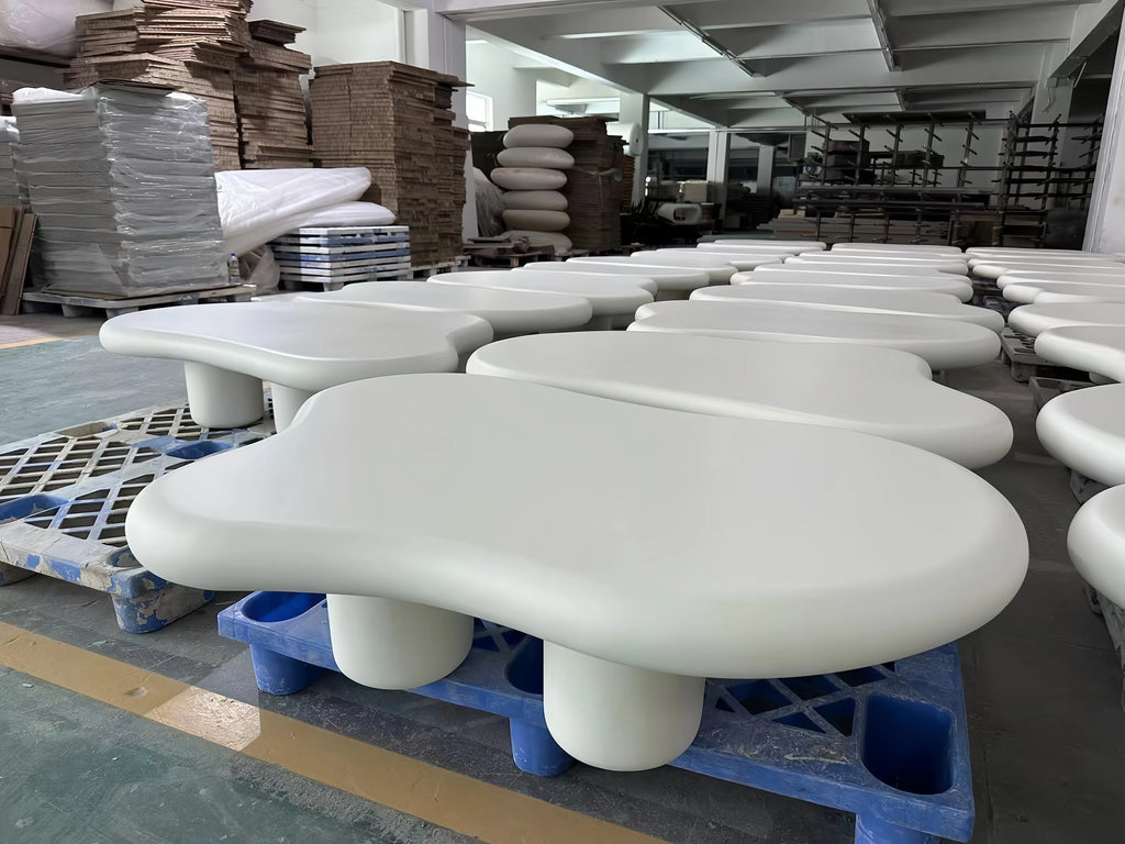 Nordic Clouds Coffee Table - Cream Modern Minimalist Tea Table for Living Room Furniture