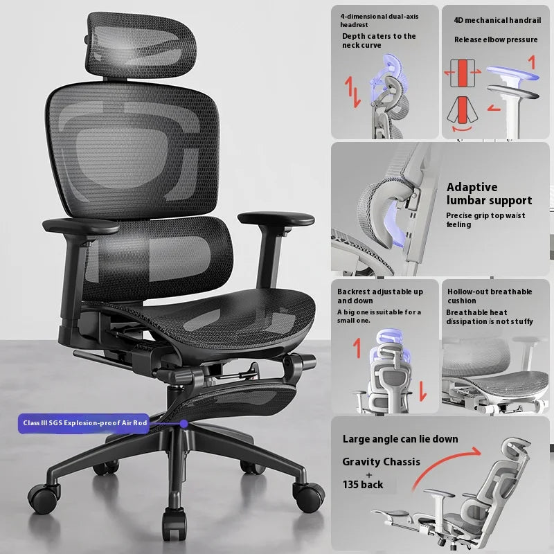 Foot Rest Chair Ergonomic Gaming Chairs Computer Comfortable Wheels Massage Adjustable Sedia Da Ufficio Office Furniture