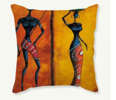 African Costume Clipart Throw Pillow 45x45 Africa Life Collection African Woman Pillowcase Sofa Car Decorative Cushion Cover