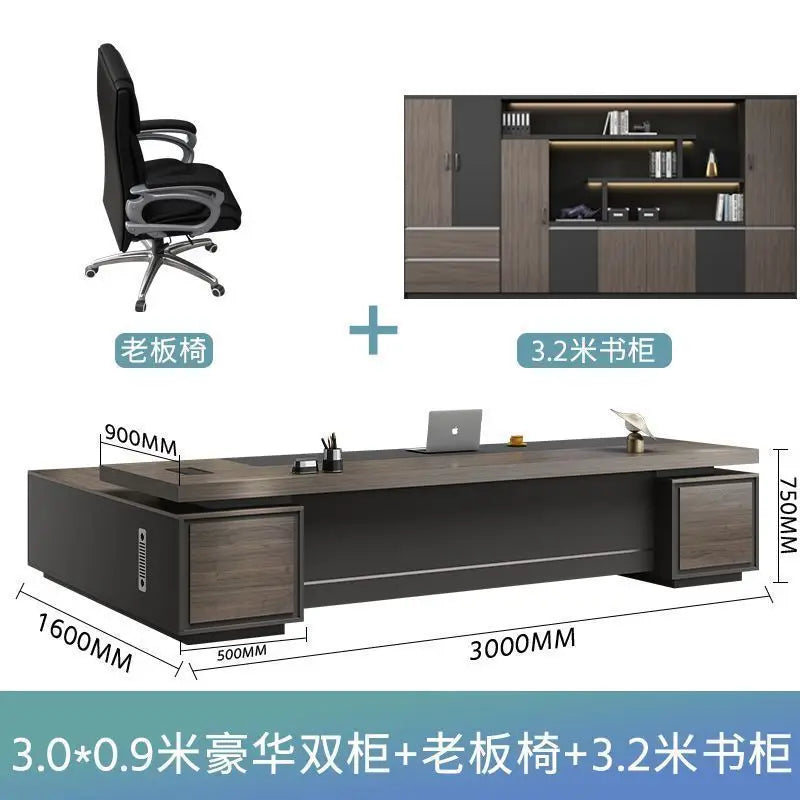 Boss desk light luxury chairperson room manager chair combination simple modern president desk furniture
