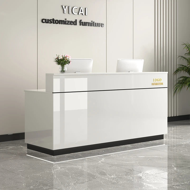 Counter Desk For Shops Counter Reception Beauty Salon Reception Desk Cashier Drawers Empfangstheke Kosmetik Office Furniture
