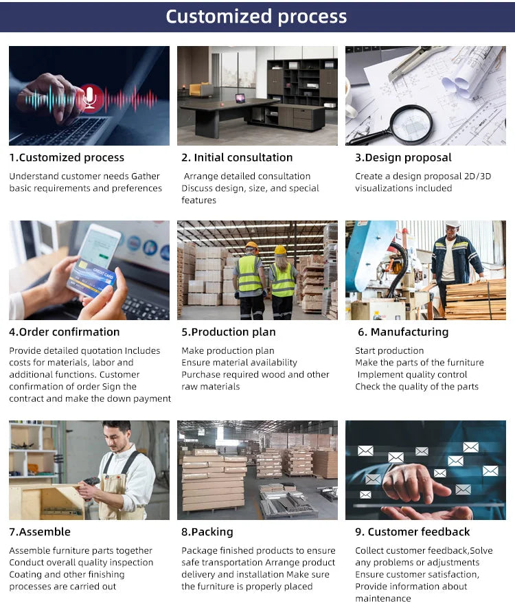 Modern Design Office Furniture Single-seat Employee Workstations Wooden Computer Desks and Office Desks with Storage Cabinets