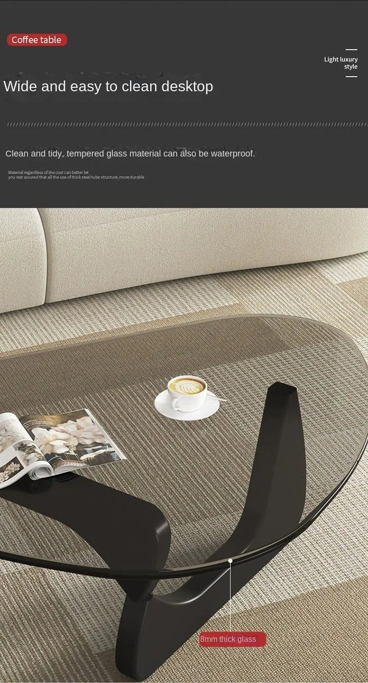 X&D Italian Style Nordic Style Minimalist Coffee Table In Home Living Room Modern And Fashionable Water Droplet Shaped Tea Table