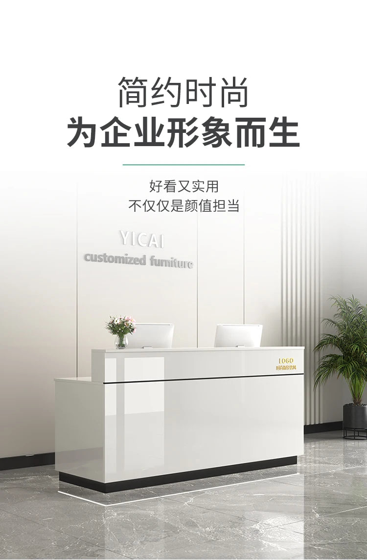 Counter Desk For Shops Counter Reception Beauty Salon Reception Desk Cashier Drawers Empfangstheke Kosmetik Office Furniture