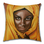 African Costume Clipart Throw Pillow 45x45 Africa Life Collection African Woman Pillowcase Sofa Car Decorative Cushion Cover