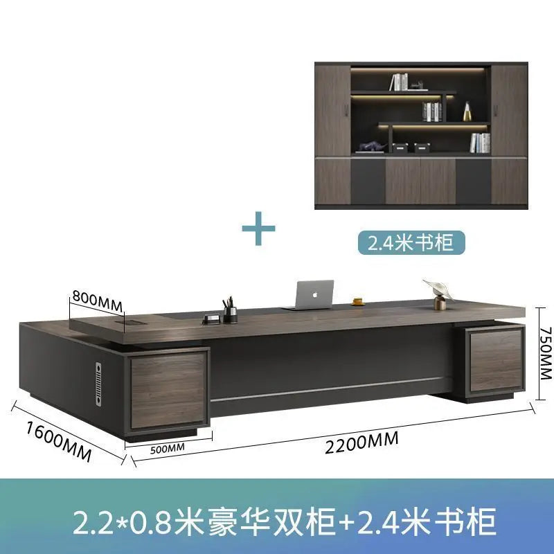 Boss desk light luxury chairperson room manager chair combination simple modern president desk furniture