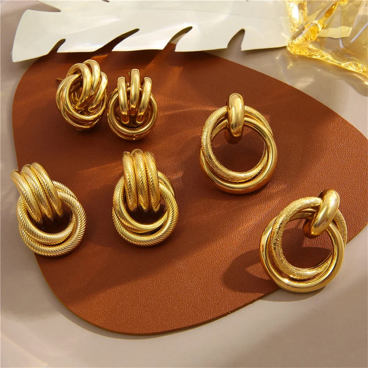 Vintage Boho Round Earrings Set