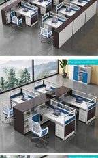 Modern Design Office Furniture Single-seat Employee Workstations Wooden Computer Desks and Office Desks with Storage Cabinets