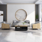 'Mingmeng Furniture Factory Commercial Office Lounge Set Waiting Room Pu Leather Office Reception Sofa Set