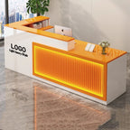 Luxury Simple Reception Desk Logo Salon Decorations Modern Reception Desk Office Beauty Mostrador Recepción Commercial Furniture