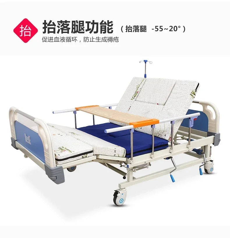 ss newParalyzed Patients Nursing Bed Household Multi-Functional Elderly Therapeutic Bed 1.1 Widened Turn-over Bed with Defecatio
