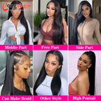 5x5 Glueless Wig Human Hair Ready To Wear Pre-Cut Lace Wear And Go Glueless Wigs Straight Lace Front Human Hair Wig For Women